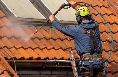 Démoussage et hydrofuge de toiture à Ollans